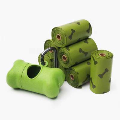 Fully biodegradable compostable pet waste dog poop bag with dispenser